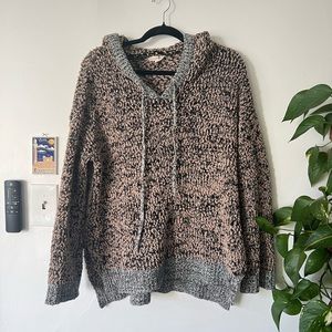 Oversized knit sweater / hoodie - size small fits like a large